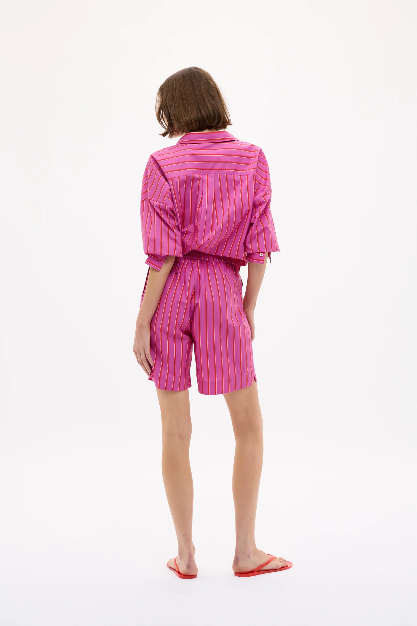 CHIARA MID LENGTH SHORTS - STRIPES