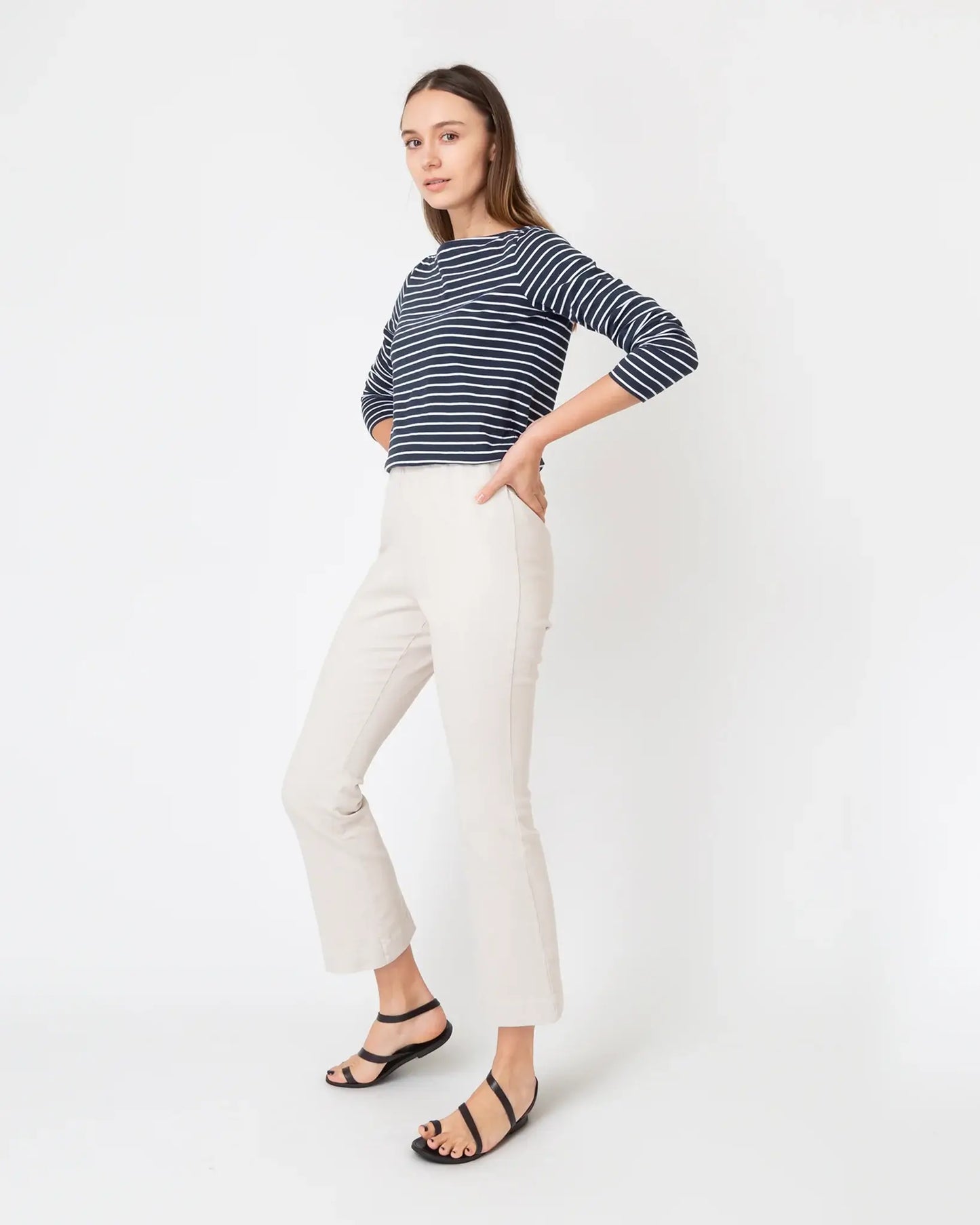 FAYE PANT - TAUPE STRETCH TWILL