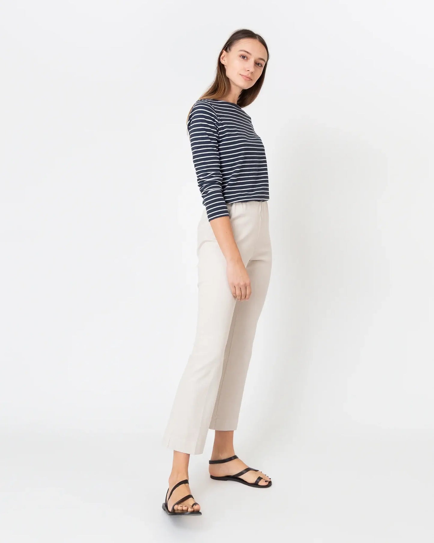 FAYE PANT - TAUPE STRETCH TWILL
