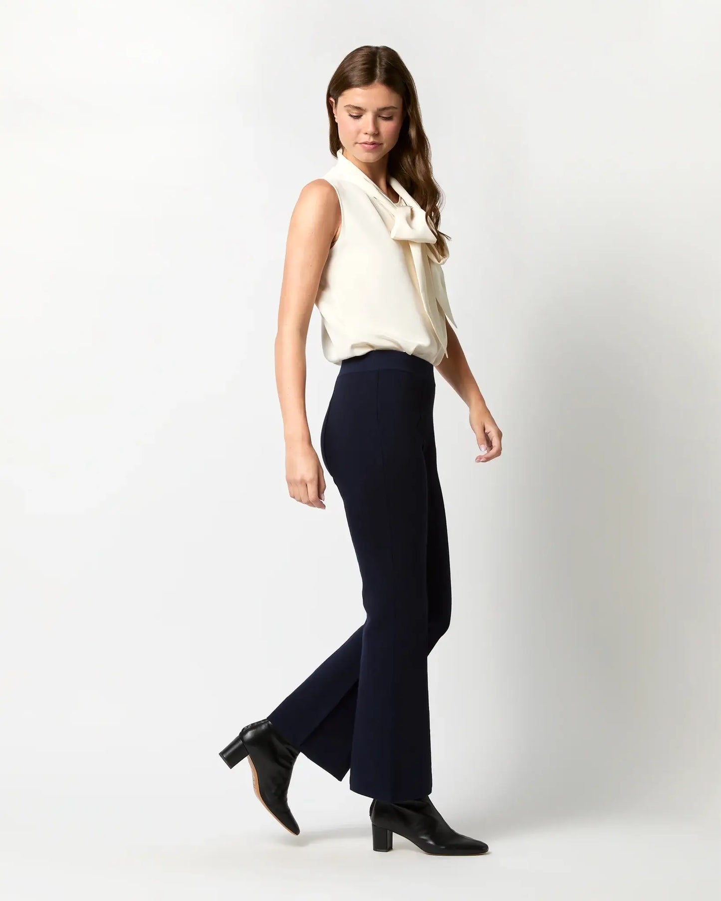 LARA PANT - NAVY SUPIMA COTTON