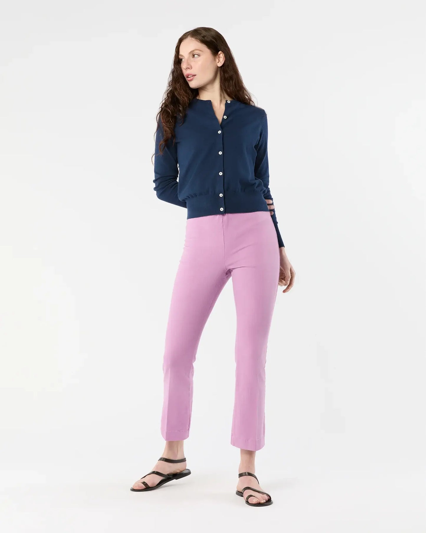 FAYE FLARE CROPPED PANT- ORCHID