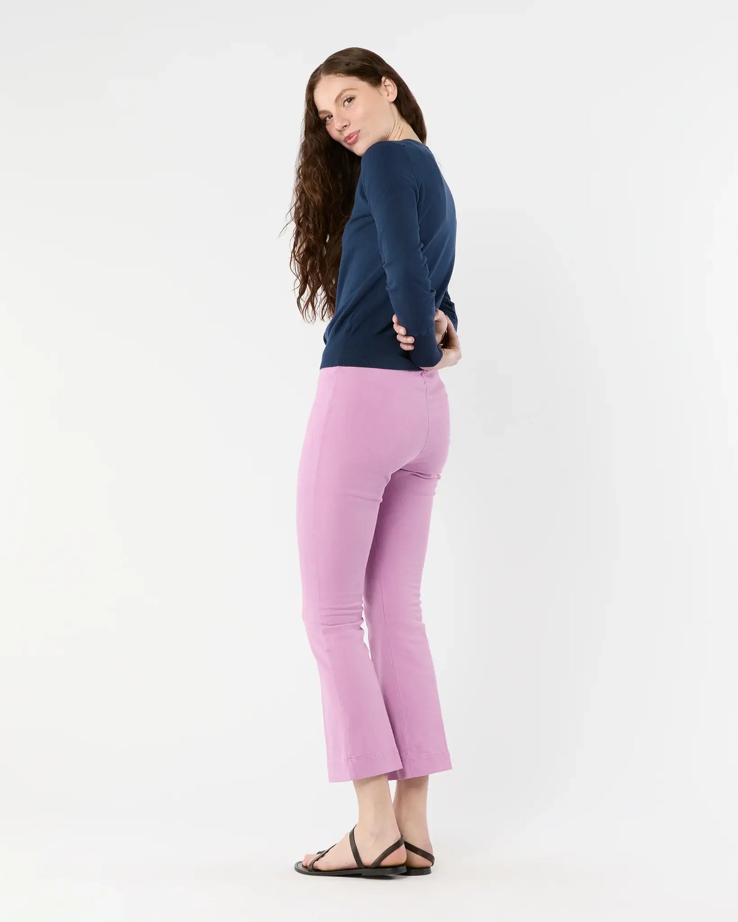 FAYE FLARE CROPPED PANT- ORCHID