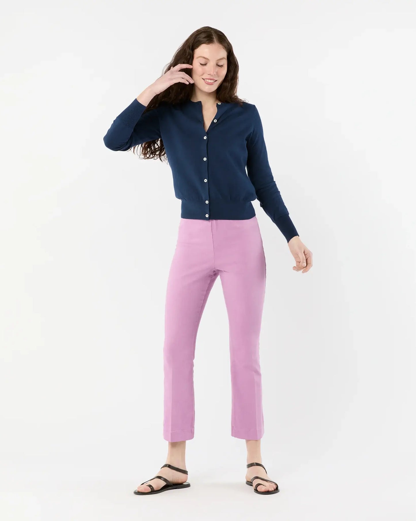FAYE FLARE CROPPED PANT- ORCHID