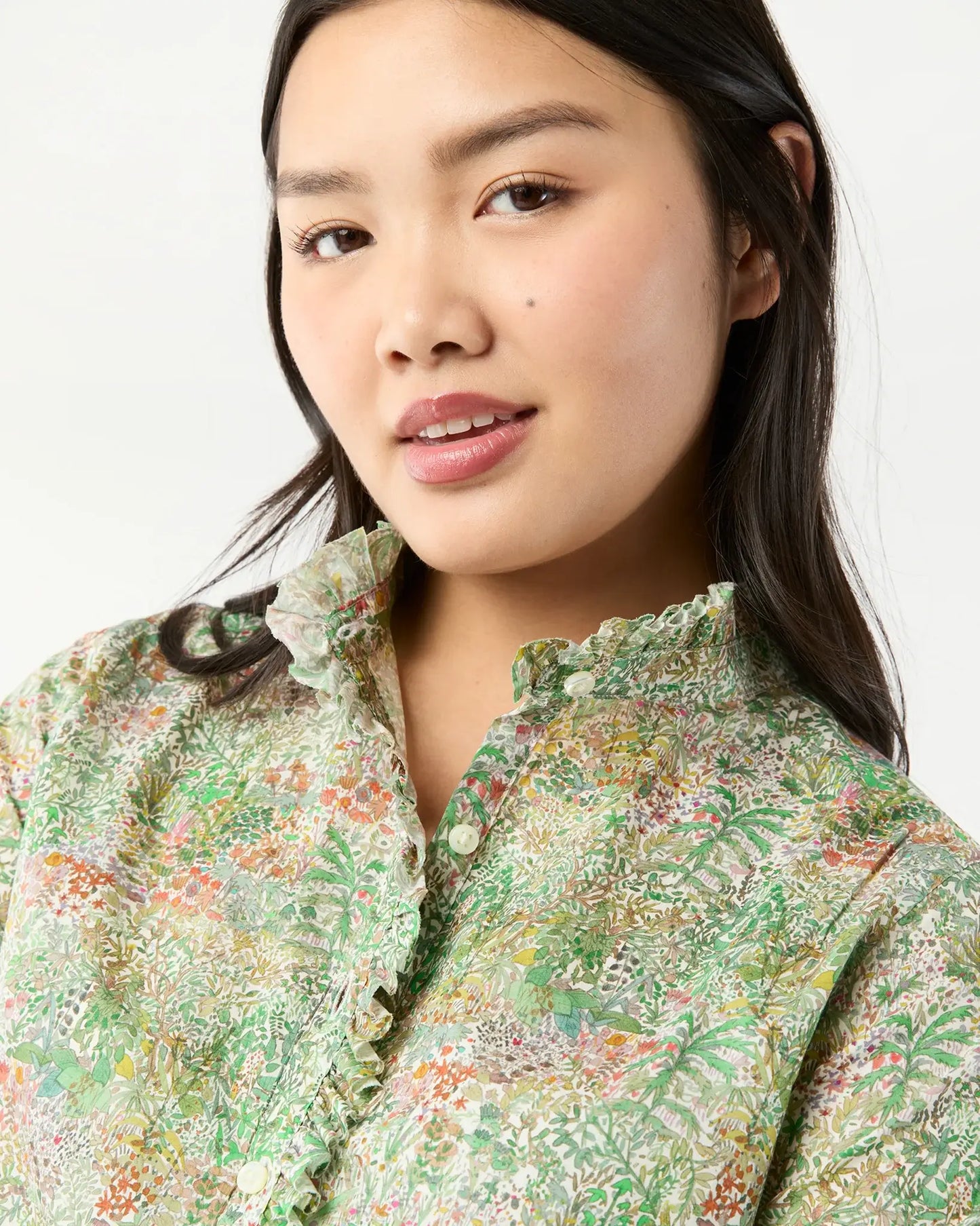 FRILL SHIRT- EDEN LIBERY FABRIC