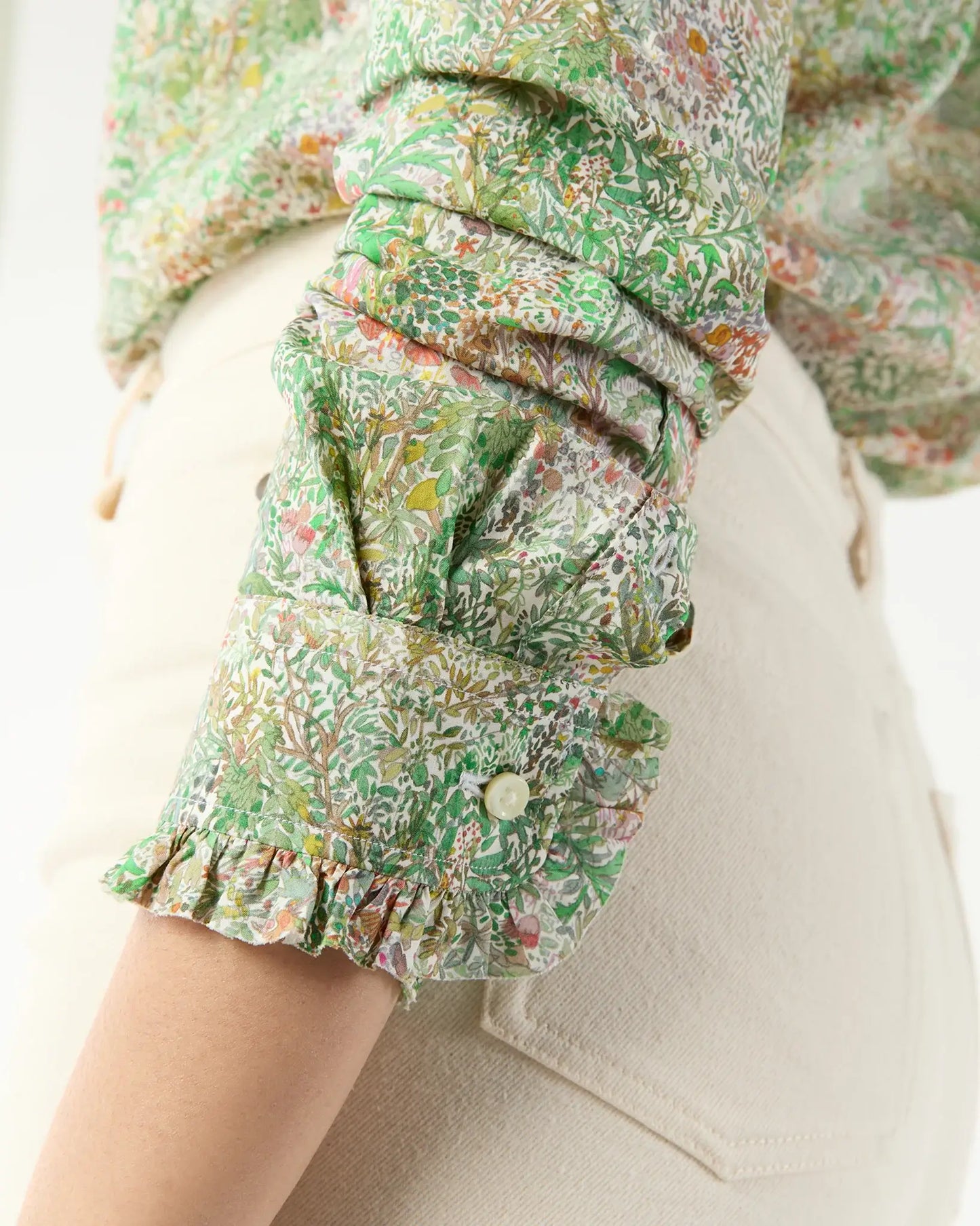 FRILL SHIRT- EDEN LIBERY FABRIC
