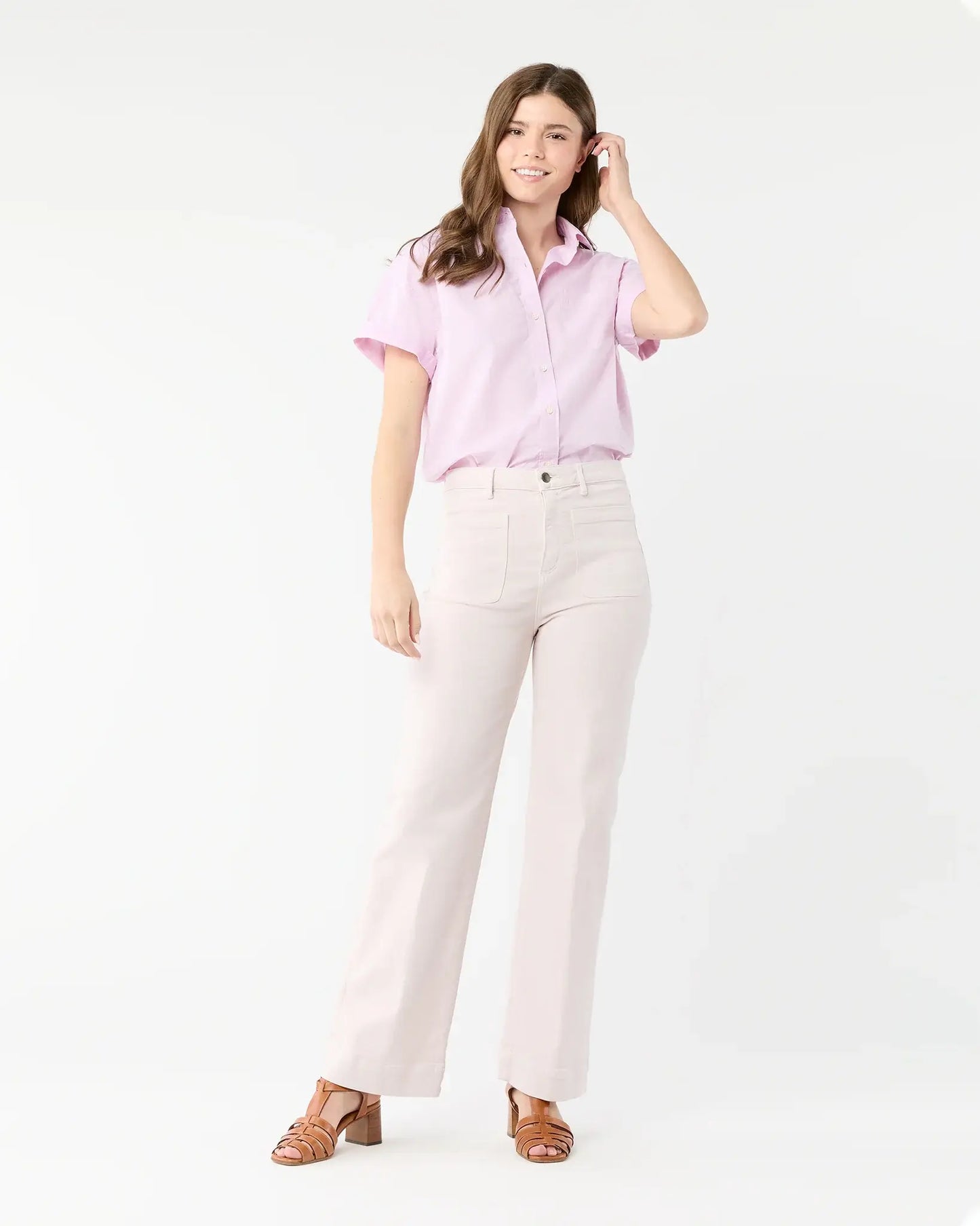 COCO PATCH POCKET JEAN - PALE PINK