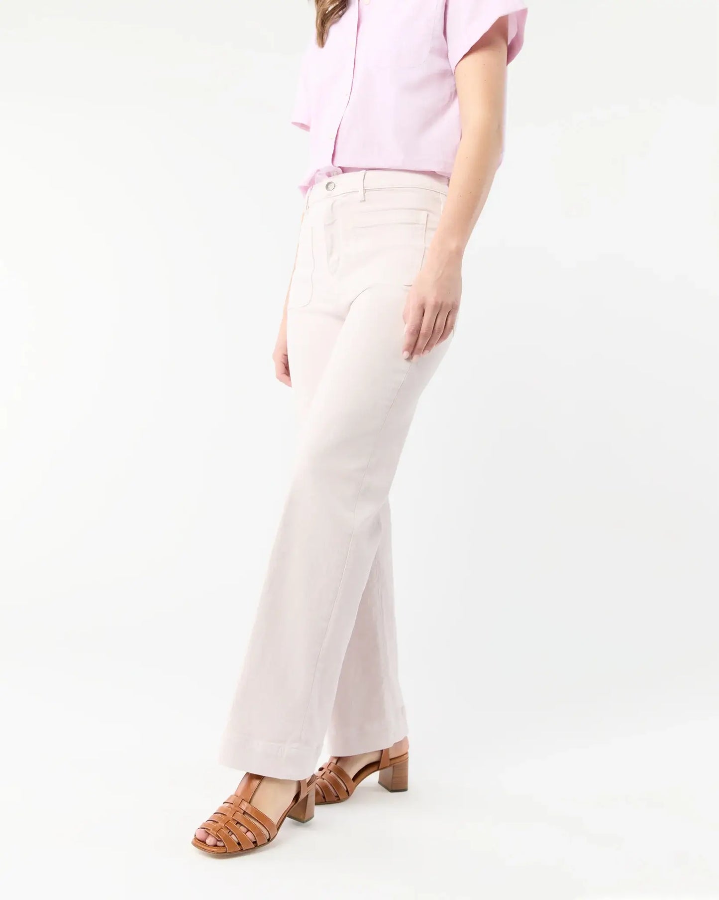 COCO PATCH POCKET JEAN - PALE PINK