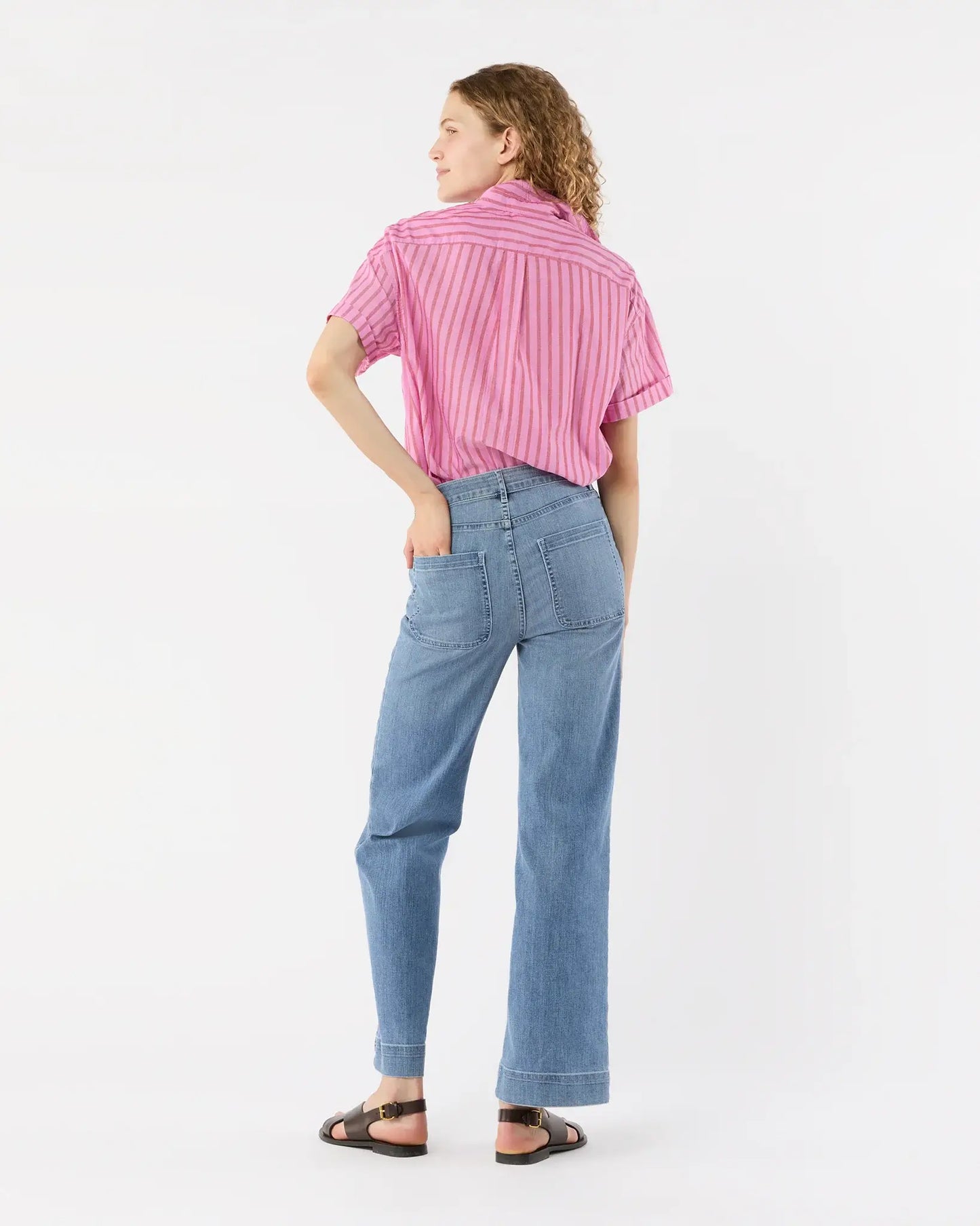 AGNES SHIRT- PINK STRIPE