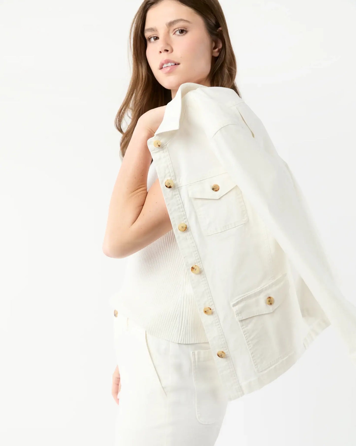 FIELD JACKET - IVORY CANVAS