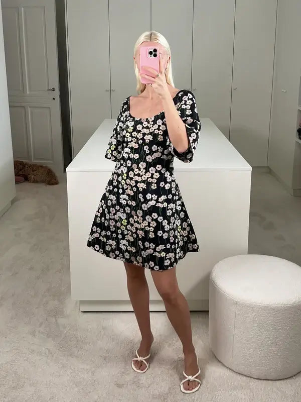 SHORT DRESS MANOU - BLACK