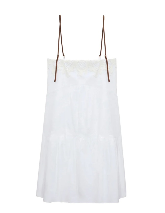 POPLIN POWER DRESS - PURE WHITE