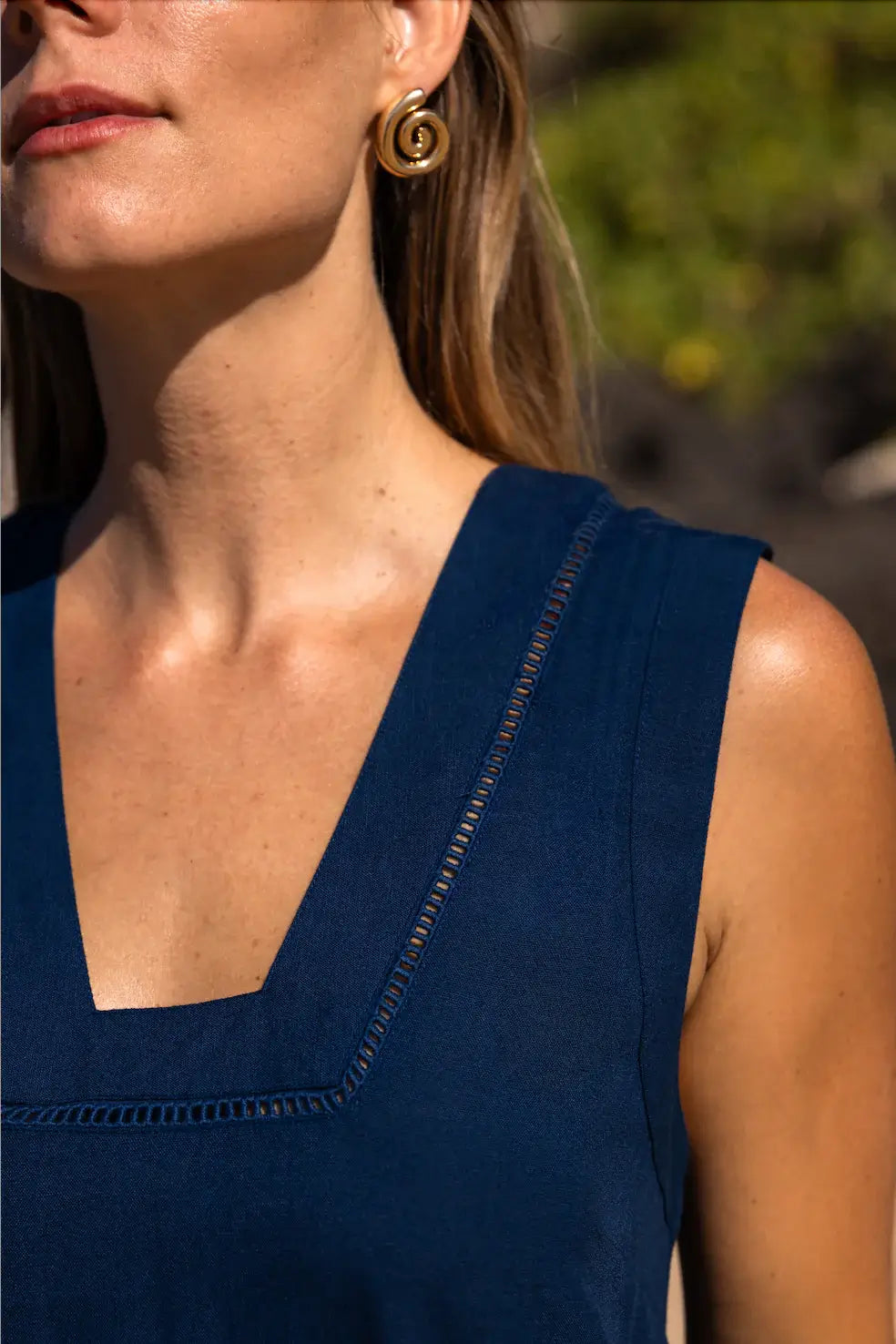 GROTTA MIDI DRESS- NAVY