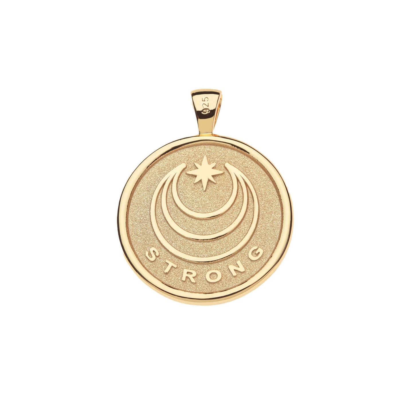 STRONG CIRCLING KOI FISH ORIGINAL PENDANT COIN ON 18" DRAWN LINK CHAIN