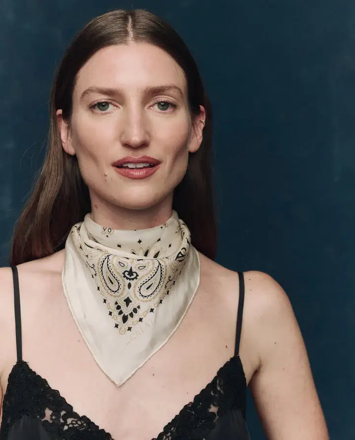 THE SILK BANDANA - CREAM