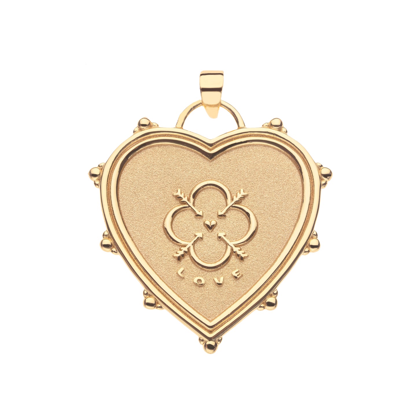 LOVE TREASURE TROVE HEART PENDANT ON 16-18" CLASSIC ROLO CHAIN