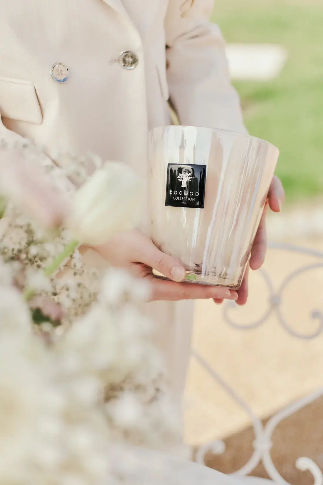 CANDLE PEARLS WHITE- MAX 10