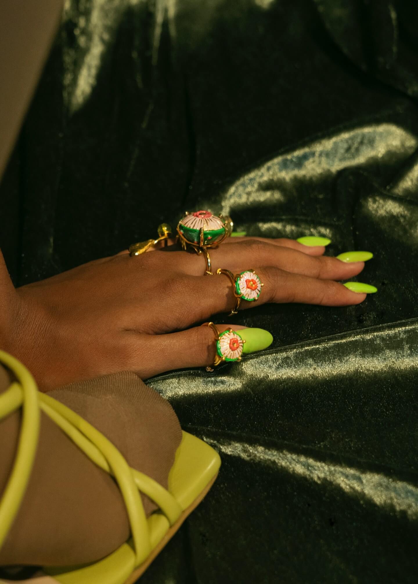 GREEN SOMBRERITO MIDI RING