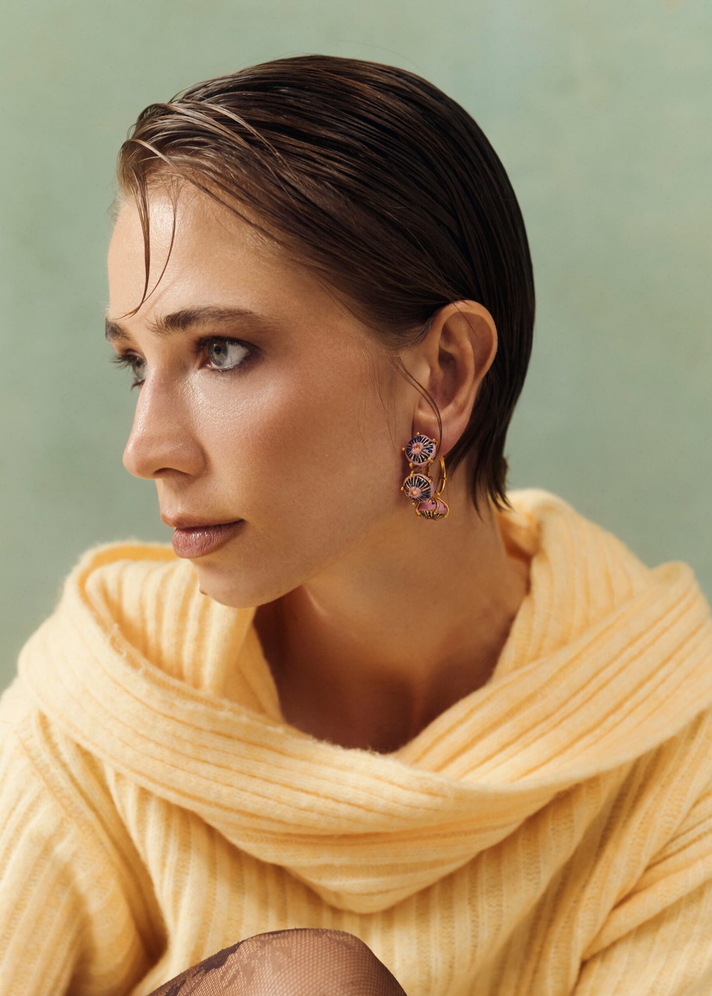 BLUE MAXI SOMBRERITO HOOPS