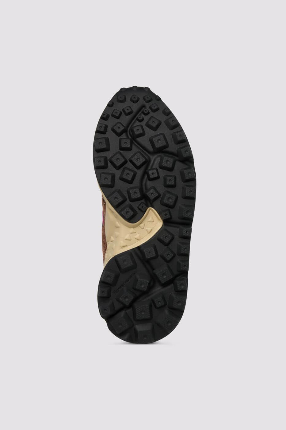 RULIS WOMAN SUEDE/NYLON SQUARED LIGHT BROWN-BORDEAUX-LIME