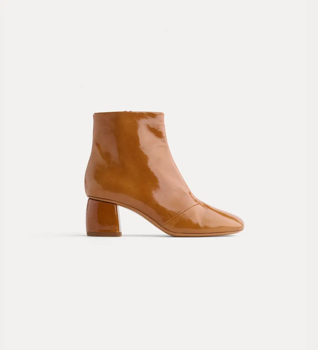 PATENT LEATHER ANKLE BOOTS