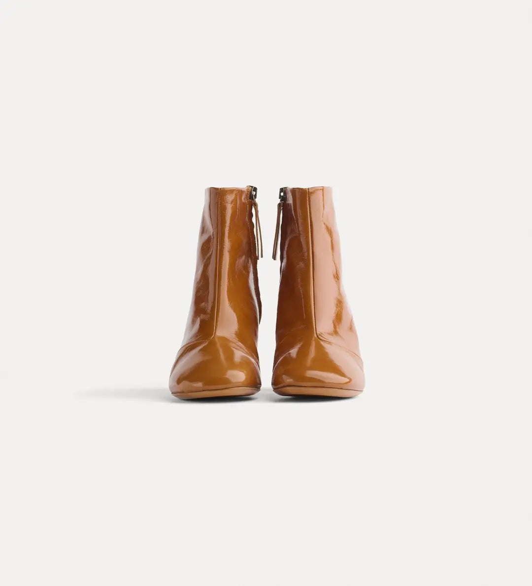 PATENT LEATHER ANKLE BOOTS