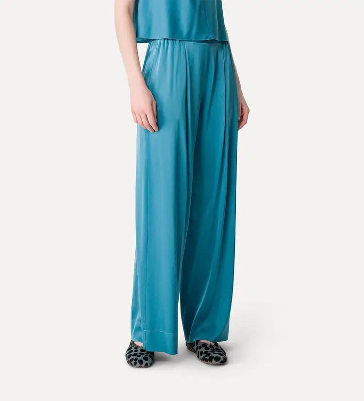 HEAVY STRETCH SILK SATIN REGULAR WAIST PANTS