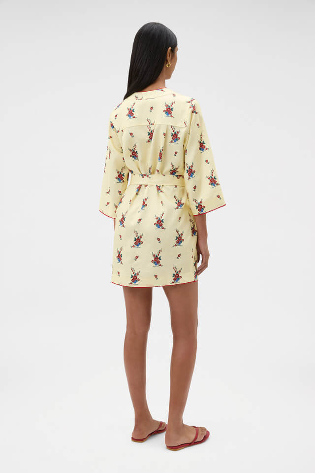 WALLPAPER FLORAL PRINT TUNIC DRESS