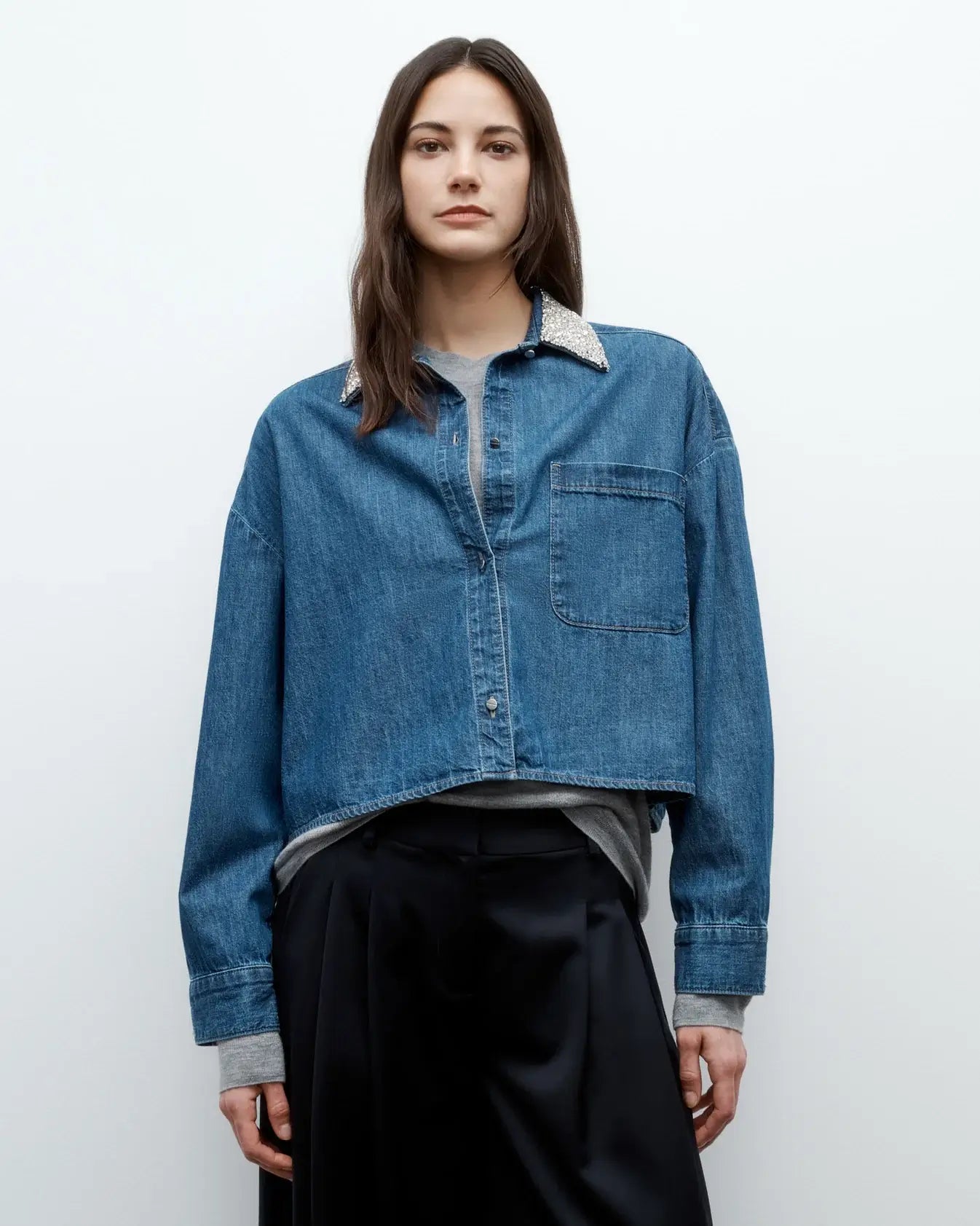 DENIM NEXT EX WITH CRYSTAL COLLAR