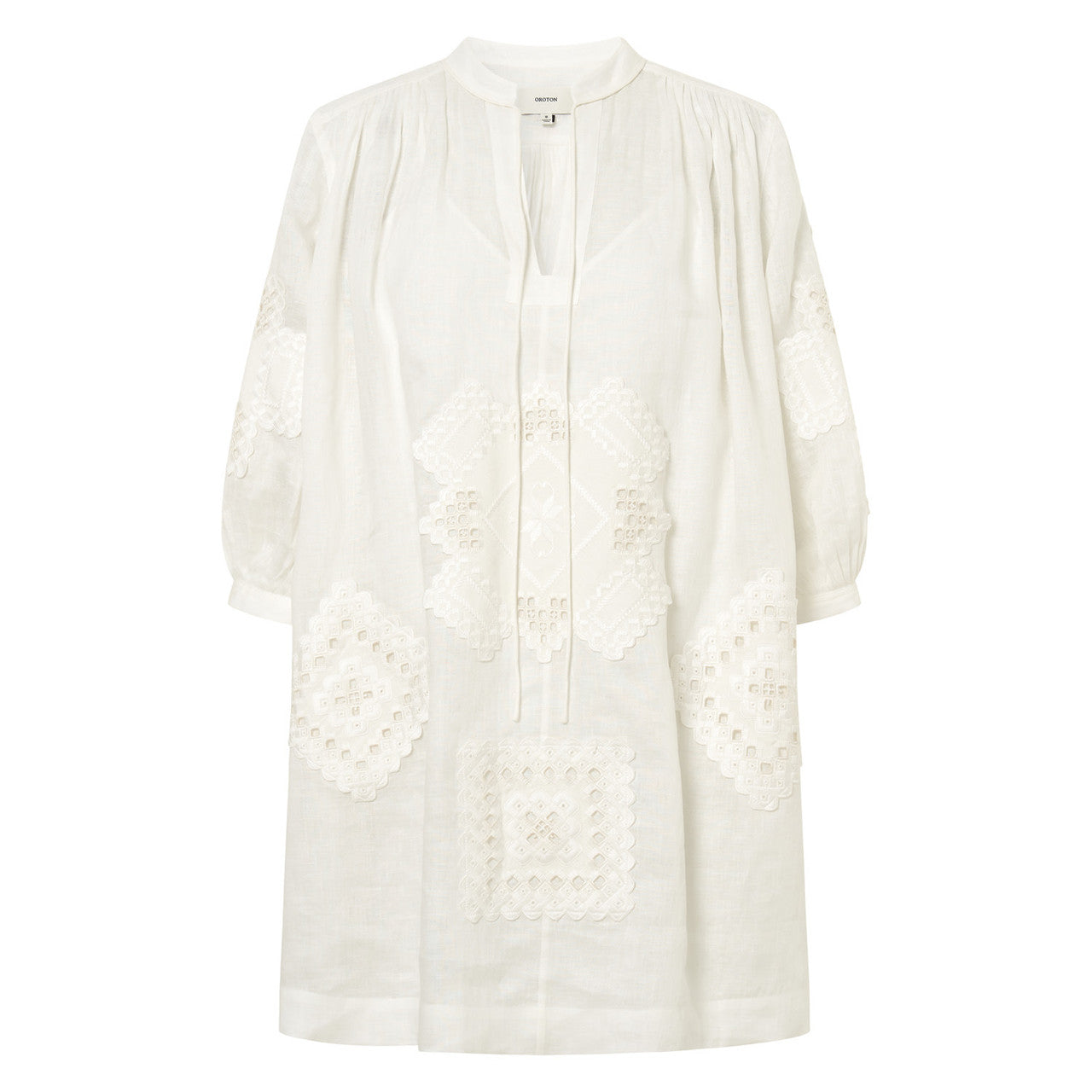 LACE DETAIL SMOCK DRESS