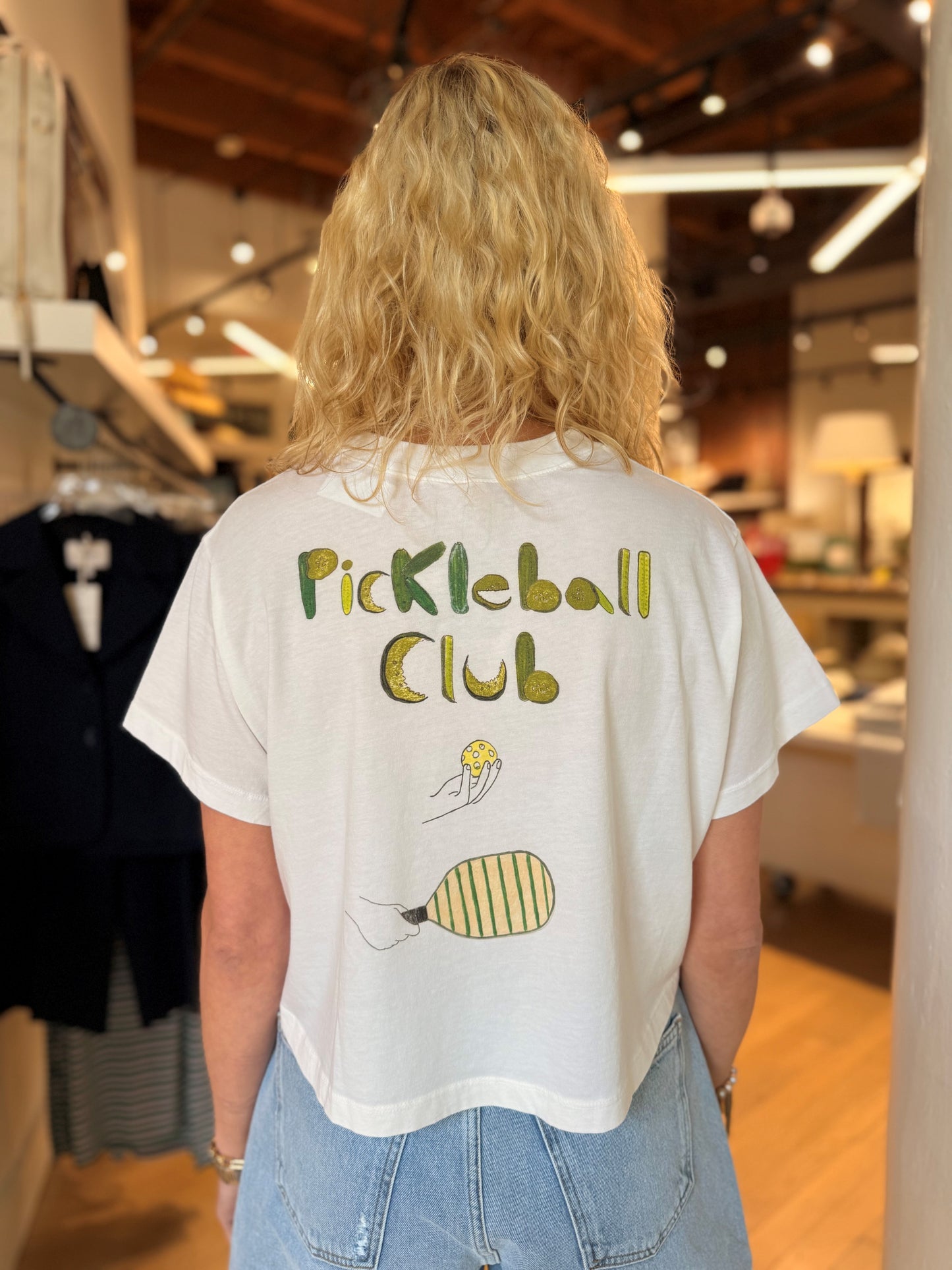 PICKLEBALL CLUB BOYFRIEND CROP TOP