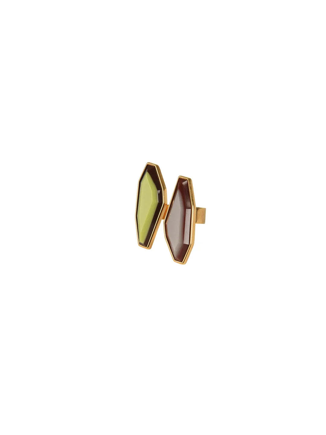 SUZY RING IN LIME GRAY