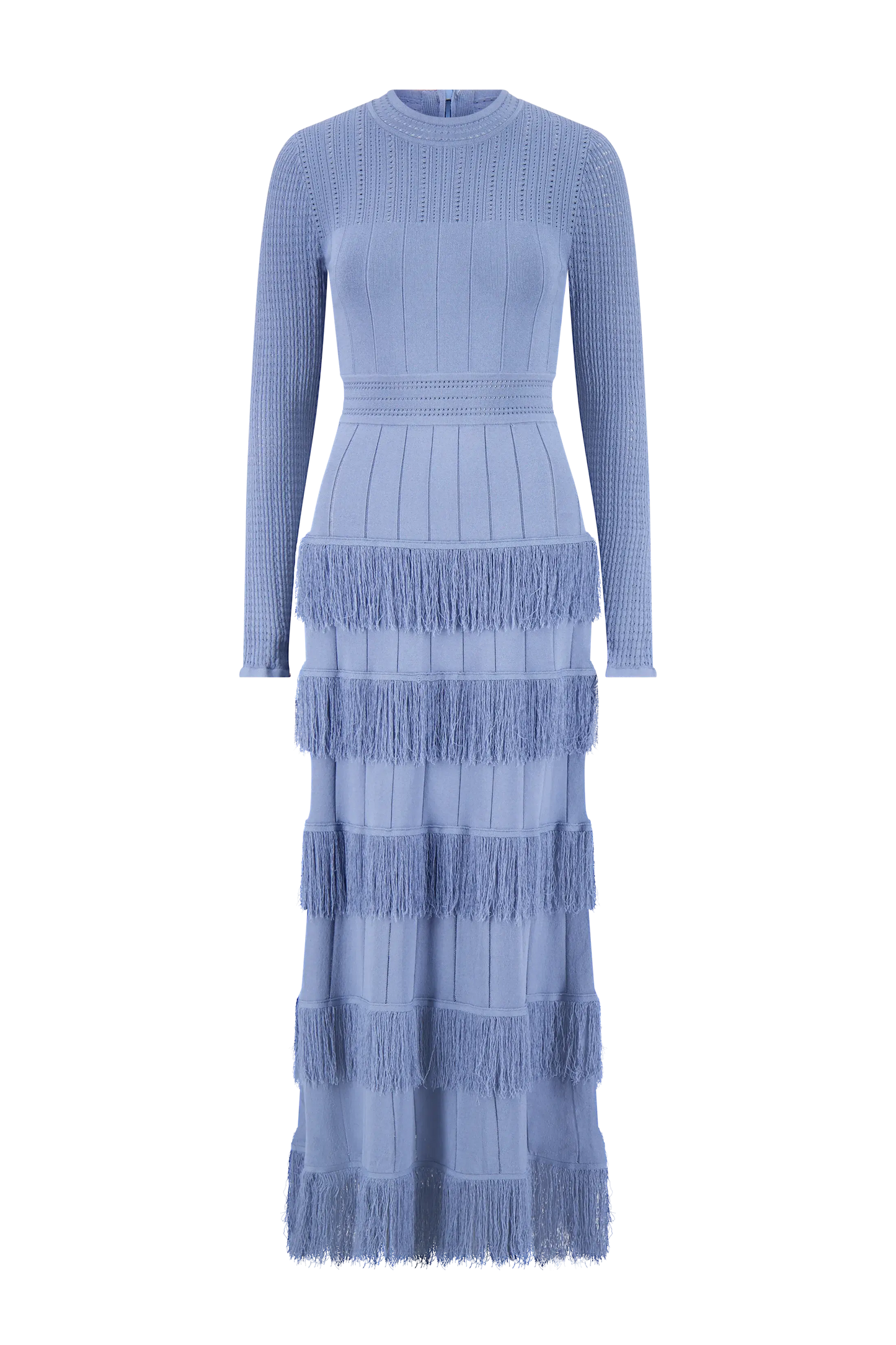 FRIGE DETAIL KNIT PIPER DRESS