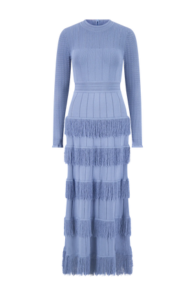 FRIGE DETAIL KNIT PIPER DRESS