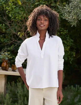 PATRICK POPOVER HENLEY IN WHITE