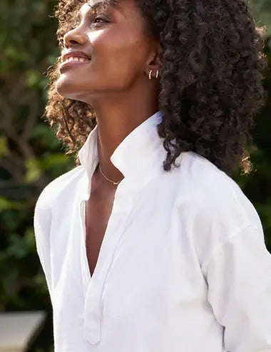 PATRICK POPOVER HENLEY IN WHITE