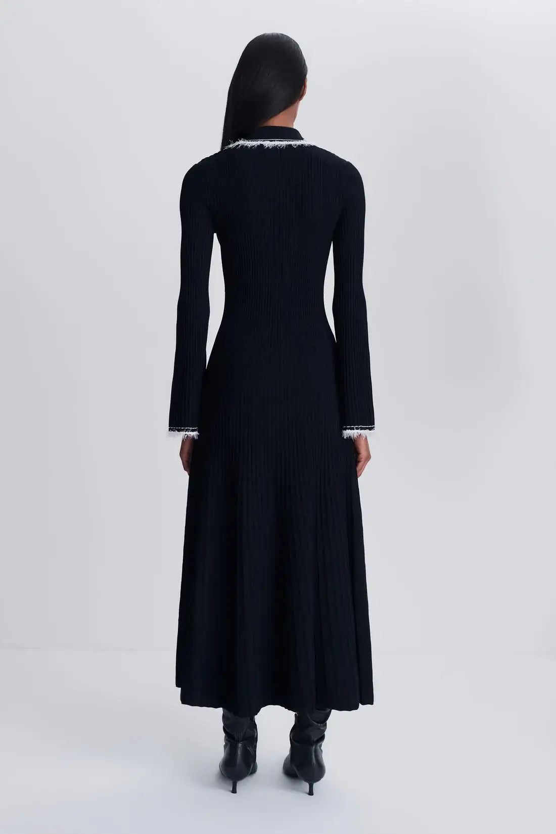 Orelia L/S Midi Dress - Black
