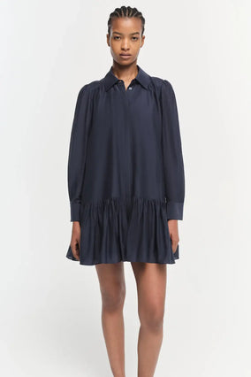 VIOLA L/S SHIRTING MINI DRESS