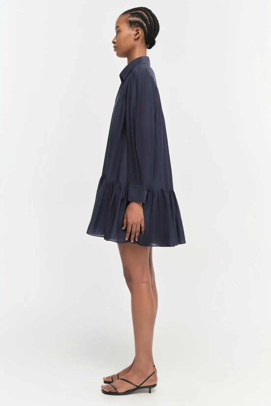 VIOLA L/S SHIRTING MINI DRESS