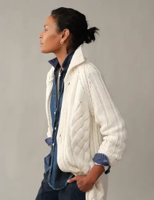 COTSWOLDS CABLE KNIT COAT