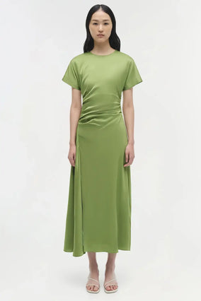 MARABELLA S/S DRAPED MIDI DRESS