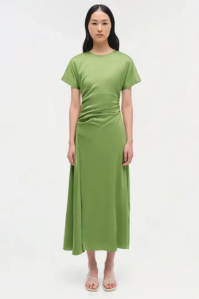 MARABELLA S/S DRAPED MIDI DRESS