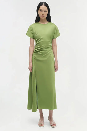 MARABELLA S/S DRAPED MIDI DRESS