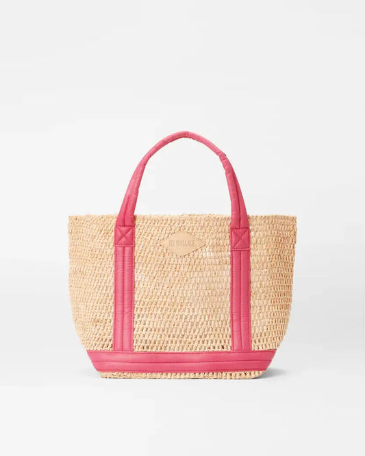 SMALL RAFFIA TOTE- RAFFIA/ZINNIA