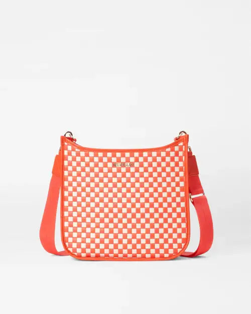WOVEN BOX CROSSBODY - SANDSHELL/POPPY WOVEN