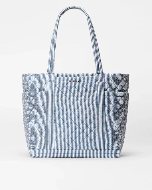 SEERSUCKER LARGE EMPIRE TOTE