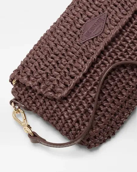 BROWN CROCHET CROCHET CONVERTIBLE CROSSBODY