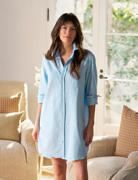 MARY CLASSIC SHIRTDRESS IN CLOUD