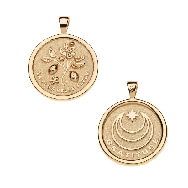 GRATITUDE JW ORIGINAL PENDANT COIN ON 18" DRAWN LINK CHAIN