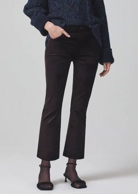 ISOLA CROPPED BOOT IN VELVET (zip fly)