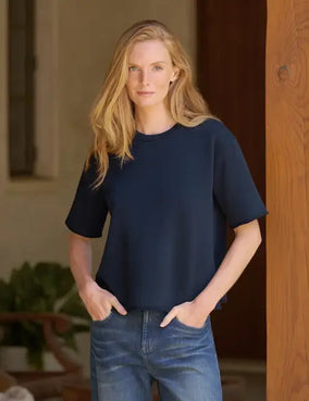 PERRY CREW SS TEE IN CLASSIC NAVY